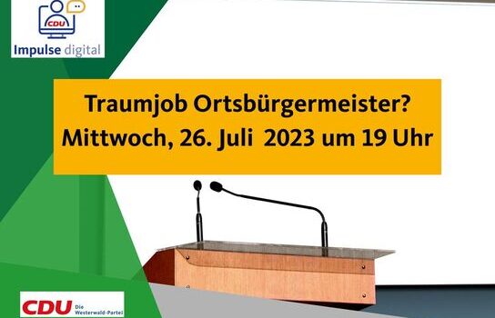 Veranstaltungshinweis: Impulse Digital: Traumjob Ortsbürgermeister?